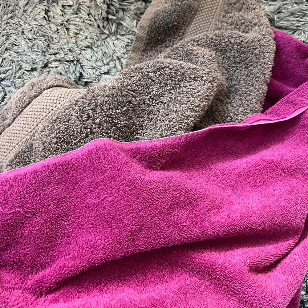 Pink and Grey Towels